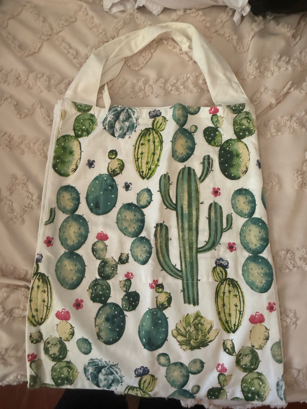 World Market Cactus Canvas tote bag